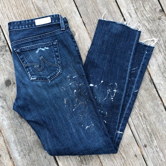 AG Stilt Cigarette Leg jeans painted size 29 - Picture 6 of 7